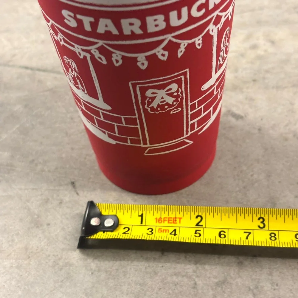Starbucks Red Holiday Reusable Hot Cup 16oz Cheers Christmas Travel Tumbler Lid